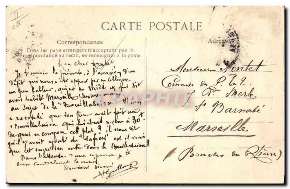 Costumes Bretons — Beauté d'Auray — Éditeur : Beaulieu & Cie, n° 581 - Verso