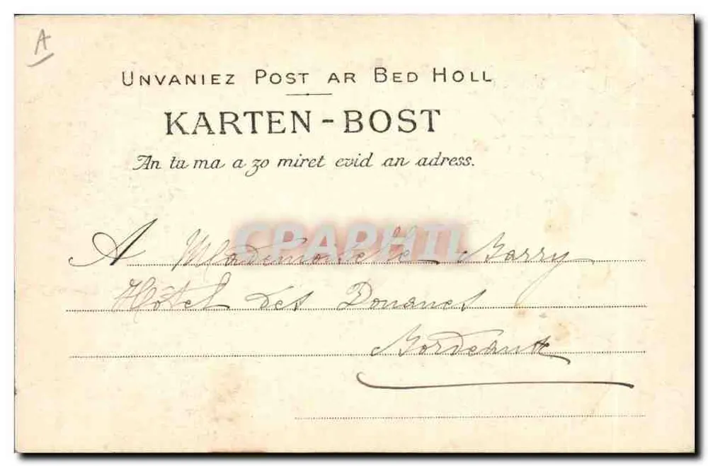 Jovem Menina de Quimperlé (Estudo dos Lenços de Bretanha) — Coleção Virelais, n° 1092 - Verso