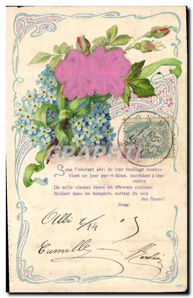 Flores e pássaros — Mougy — editor não visível - Frente