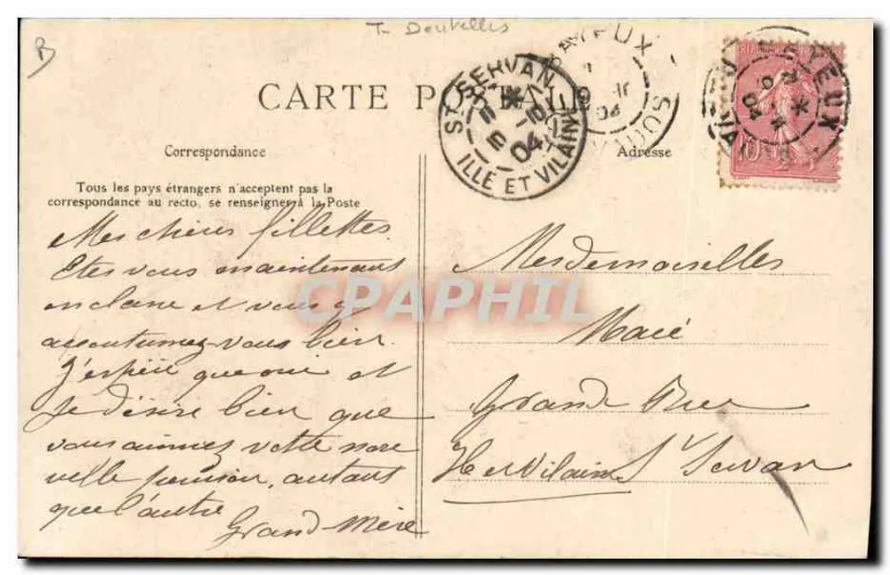 Normandie — Dentellière mit der alten Bonnet — Antike Ansichtskarte n°78 - Rückseite