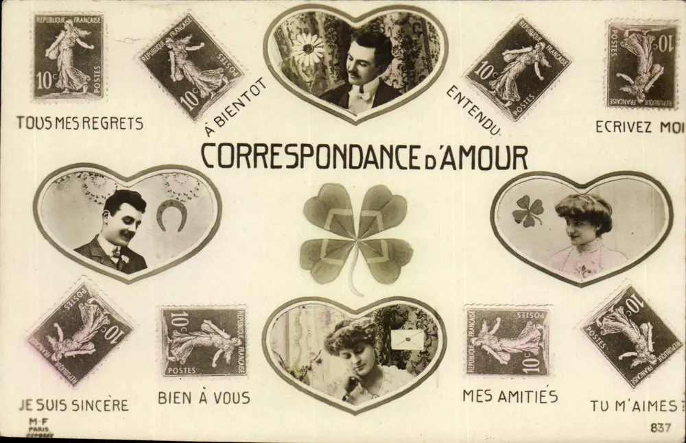 Liebeskorrespondenz — M-F PARIS — n°837 - Vorderseite