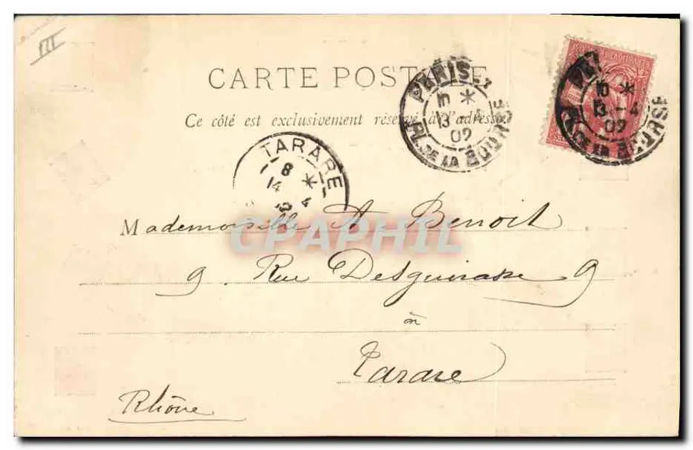 Die SPRACHE der STICHE — Paris — n°1078 - Rückseite