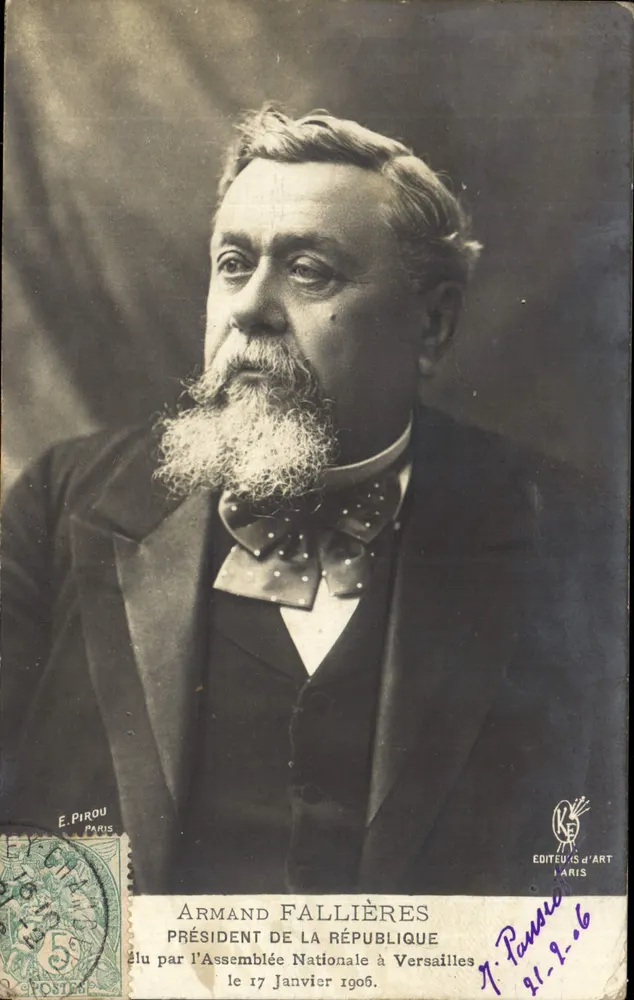 Armand Fallières — Präsident der Republik — Verleger E. Pirou Paris - Vorderseite