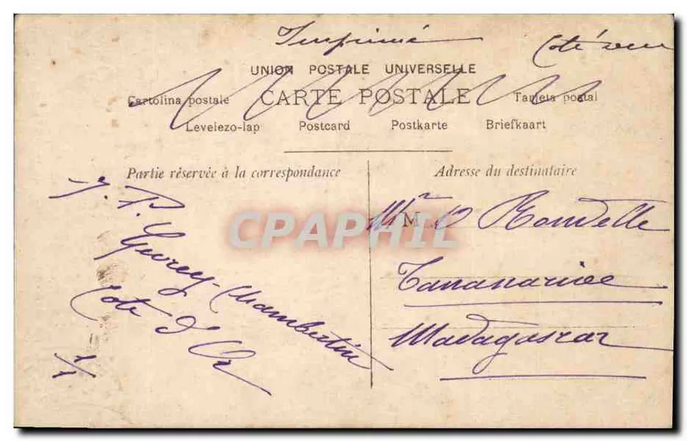 Armand Fallières — Präsident der Republik — Verleger E. Pirou Paris - Rückseite