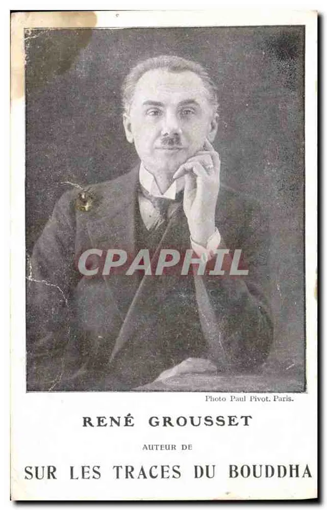 René Grousset — Autor de Sur les traces du Bouddha — Foto Paul Pivot, Paris - Frente