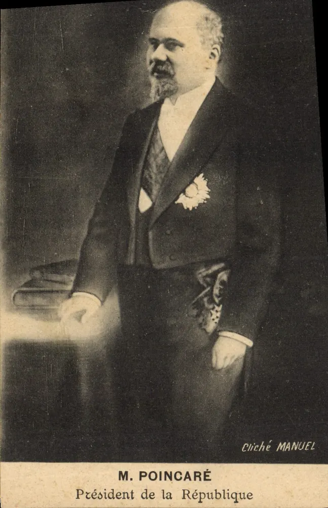 Herr Poincaré — Präsident der Republik — Handkarte - Vorderseite