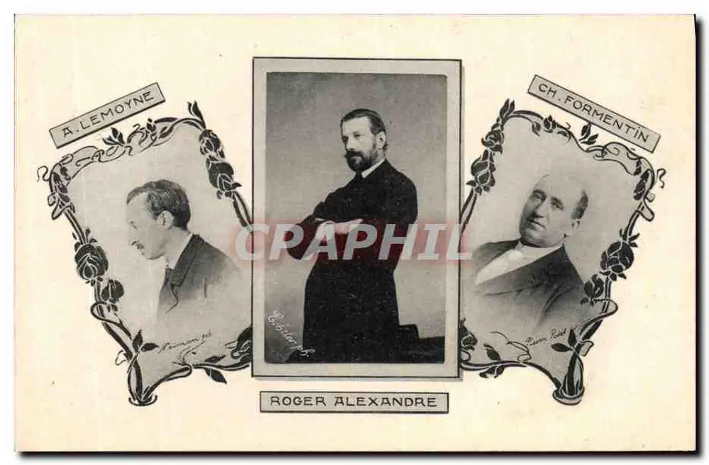 Três retratos — A. Lemoine, Roger Alexandre, Ch. Formentin — editor Roger Alexandre - Frente