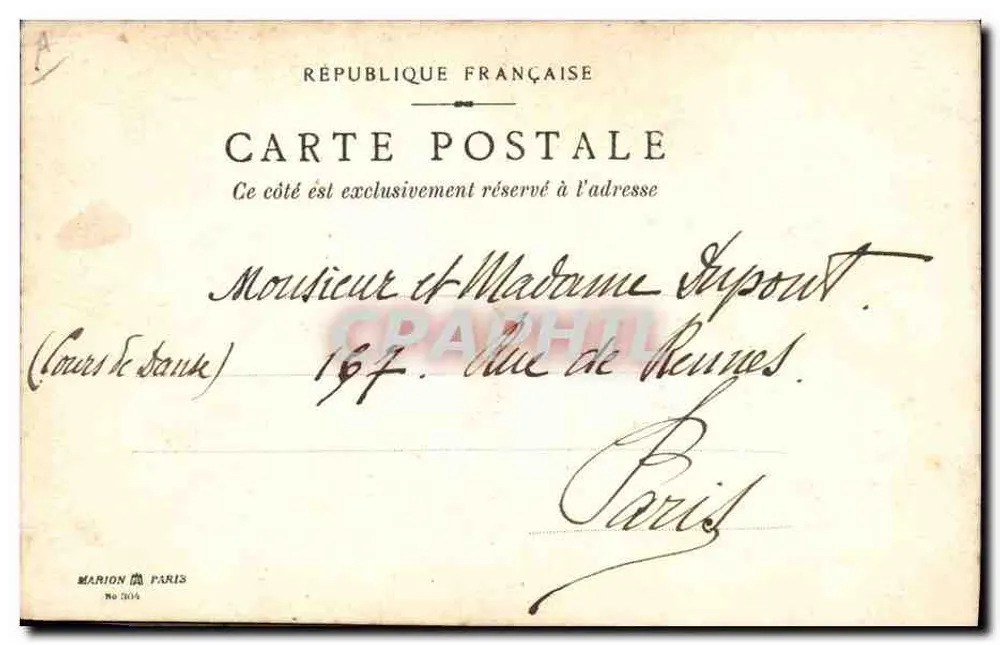 Mann in militärischem Anzug — Aleppo, 2. Januar 1905 — Marion, Paris, Nr. 2015 - Rückseite