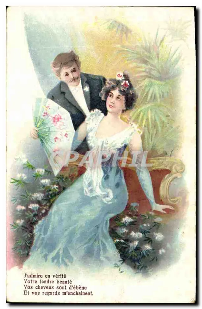 Ich bewundere dich wirklich — Deine zarte Schönheit — Serie 1582, anonymer Verleger - Vorderseite