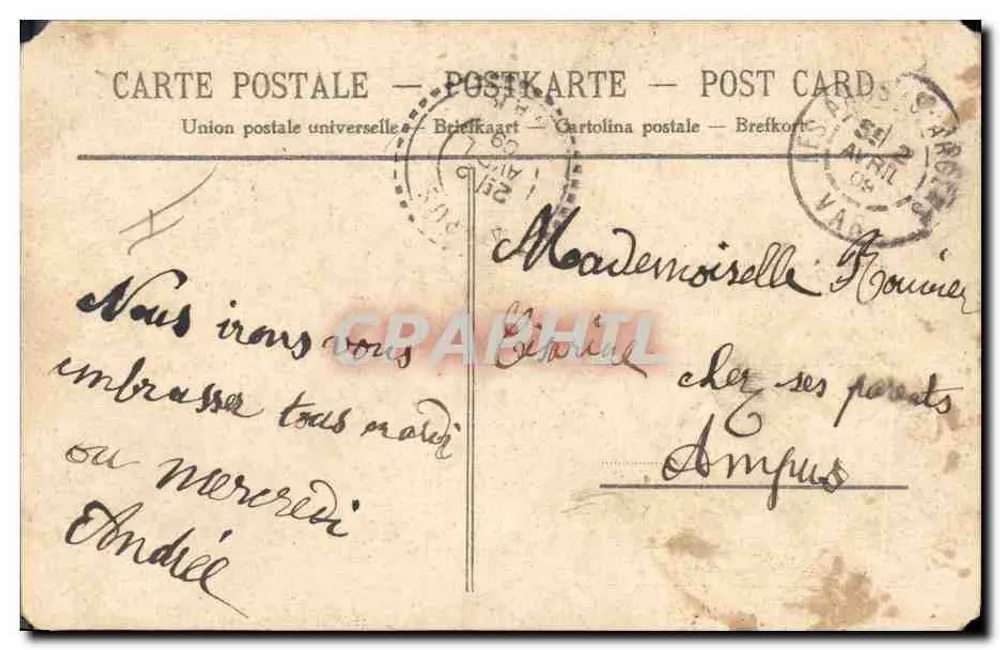 Pansies et éventail — Don du Cœur — éditeur imprimeur non visible - Achterkant