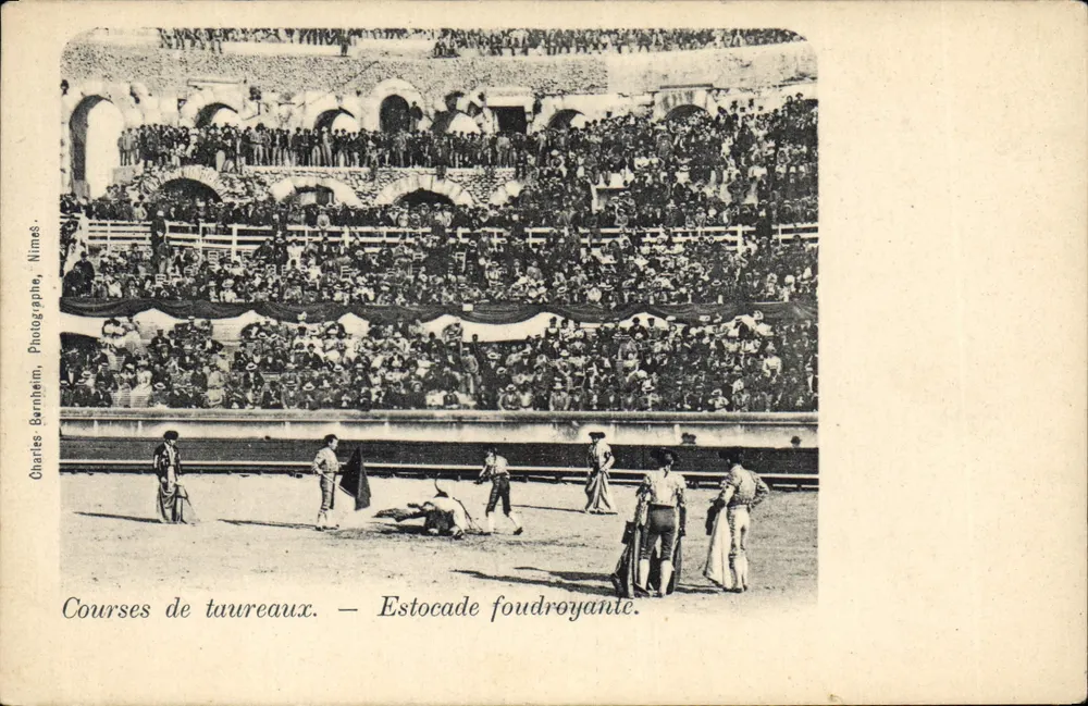 Stierkampf — Blitzstoß — Charles Bernheim, Nîmes - Vorderseite
