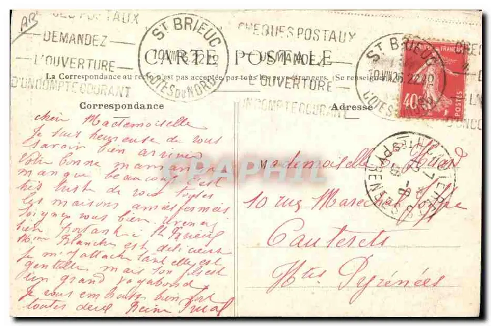 Ein Rentier von Plonevez-Porzay — Porträt einer älteren Frau im traditionellen Kleid — Sammlung Villard, Quimper - Rückseite