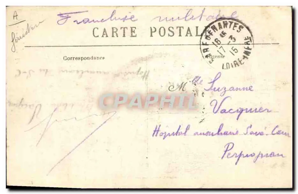 Mulher em traje de festa — Quimper — Coleção Villard, Quimper - Verso