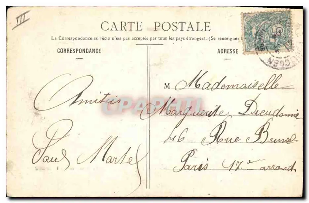 Kleidung aus dem Morbihan — Die Brautpaare — Sammlung G. I. D. de Nantes, Nr. 225 - Rückseite