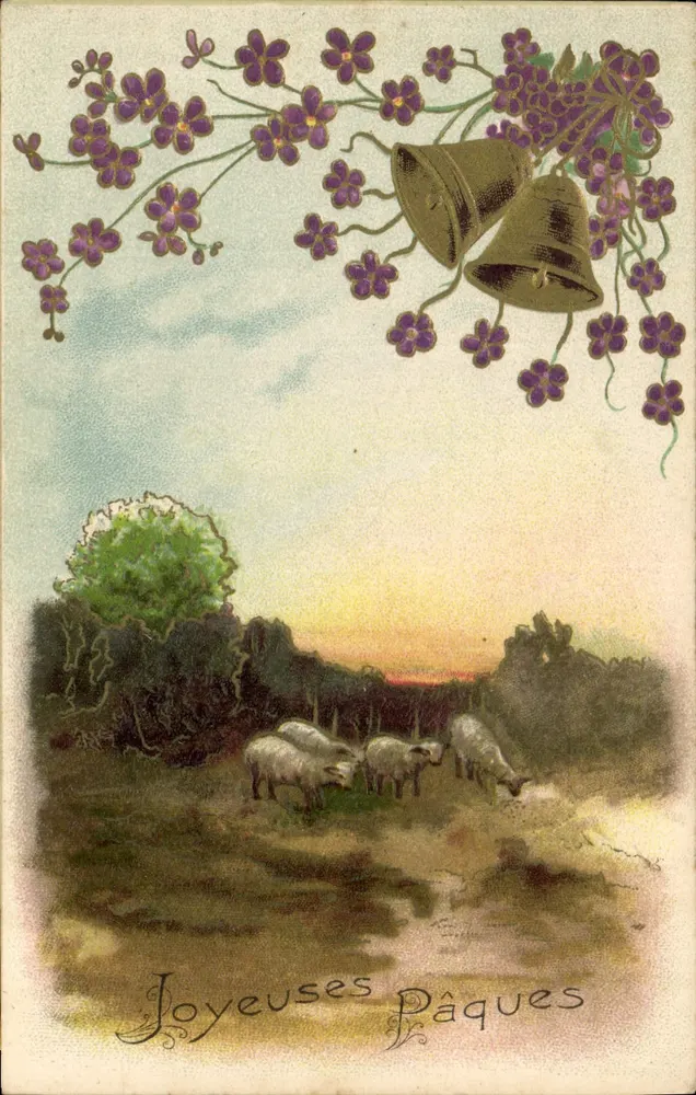 Wielkanoc — Pasące się owce — n°467 - Awers