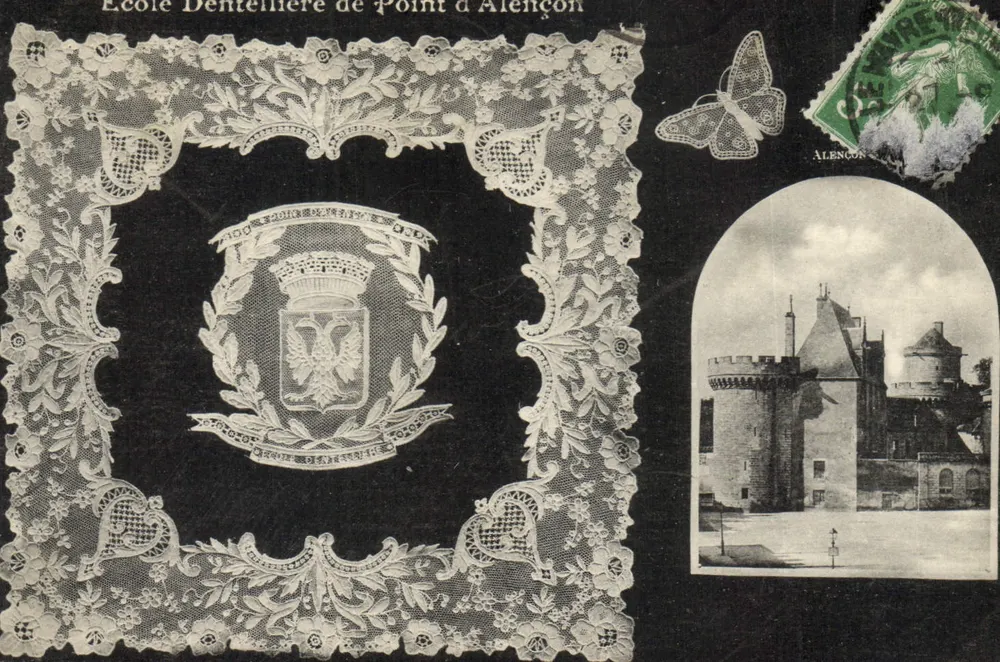 École Dentellière de Point d'Alençon — éditeur : Alençon, n° de série non visible - Frente