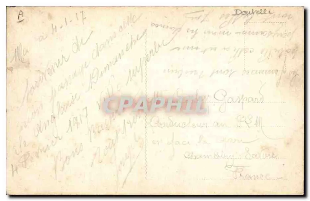 Femme cousant du dentelle — scène intérieure — éditeur TA — n° de série non visible - Verso