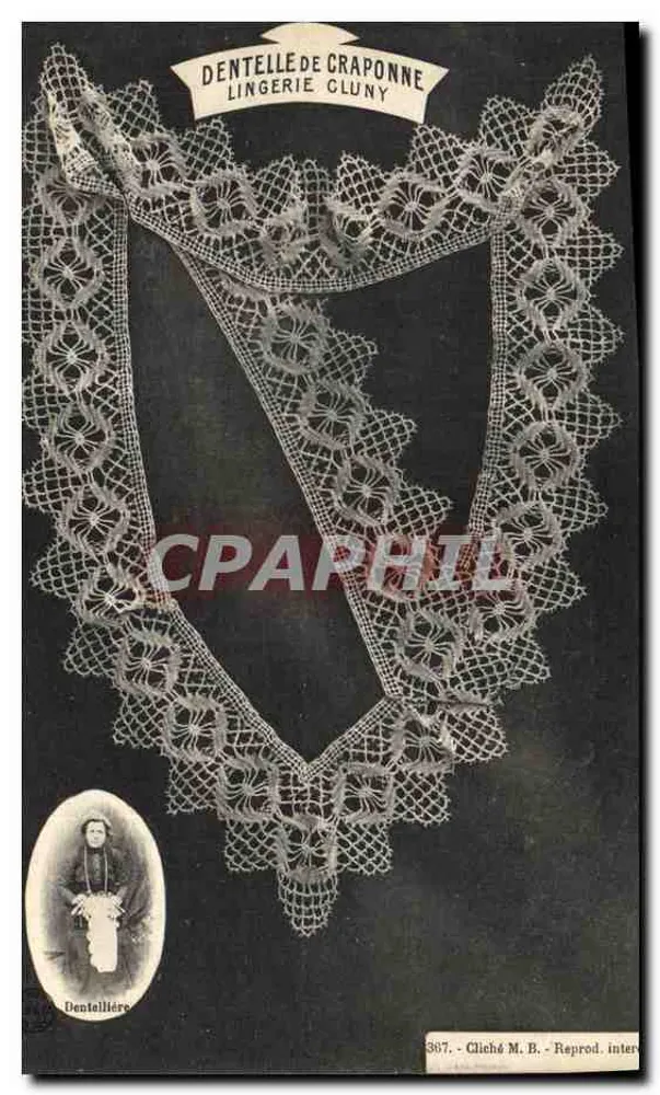 Craponne Spitze — Cluny-Bekleidung — Foto M. B. Nr. 367 - Vorderseite