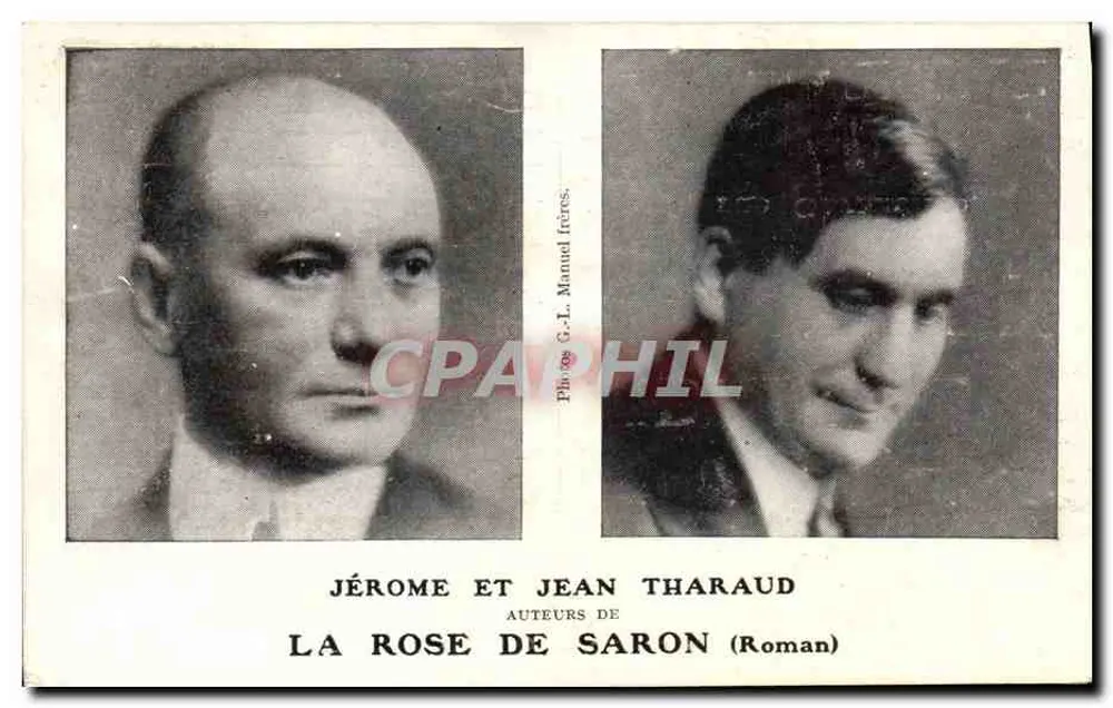 Jérôme e Jean Tharaud — autores de La Rose de Saron (Romance) — G.L. Manuel Frères - Frente