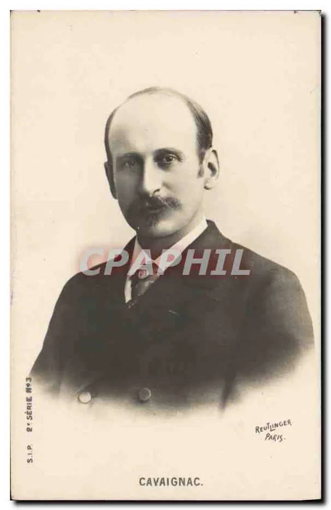Retrato de Cavaignac — S.I.P. 2e Série N°3 — Reutlinger Paris - Frente