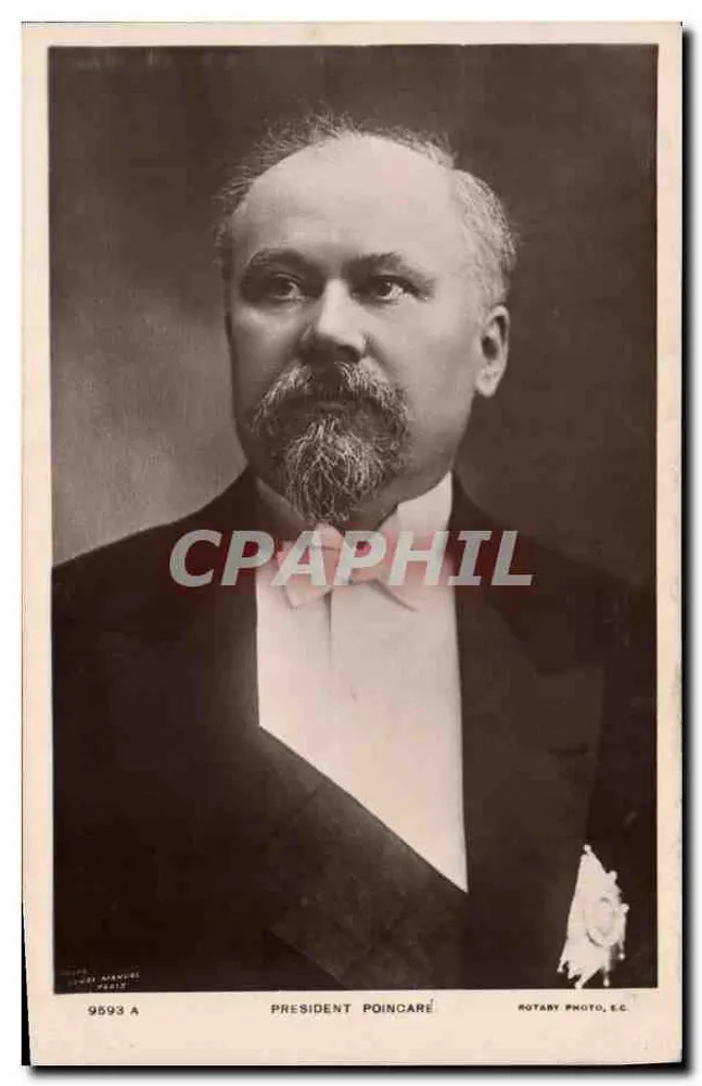Presidente Poincaré — retrato oficial — Rotary Photo, E.C. - Frente
