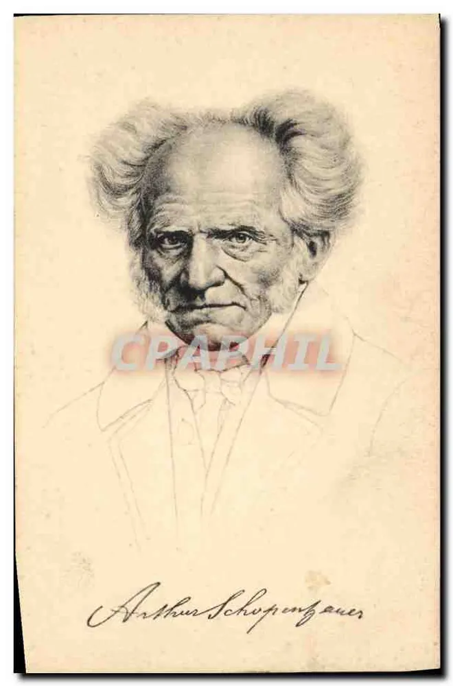Arthur Schopenhauer — retrato gravado — Stengel & Co. n° 49103 - Frente