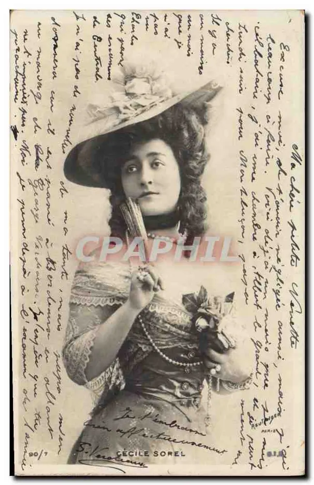 Cécile Sorel — Portrait — Verleger: F. Véronneau, n° 80/1 - Vorderseite