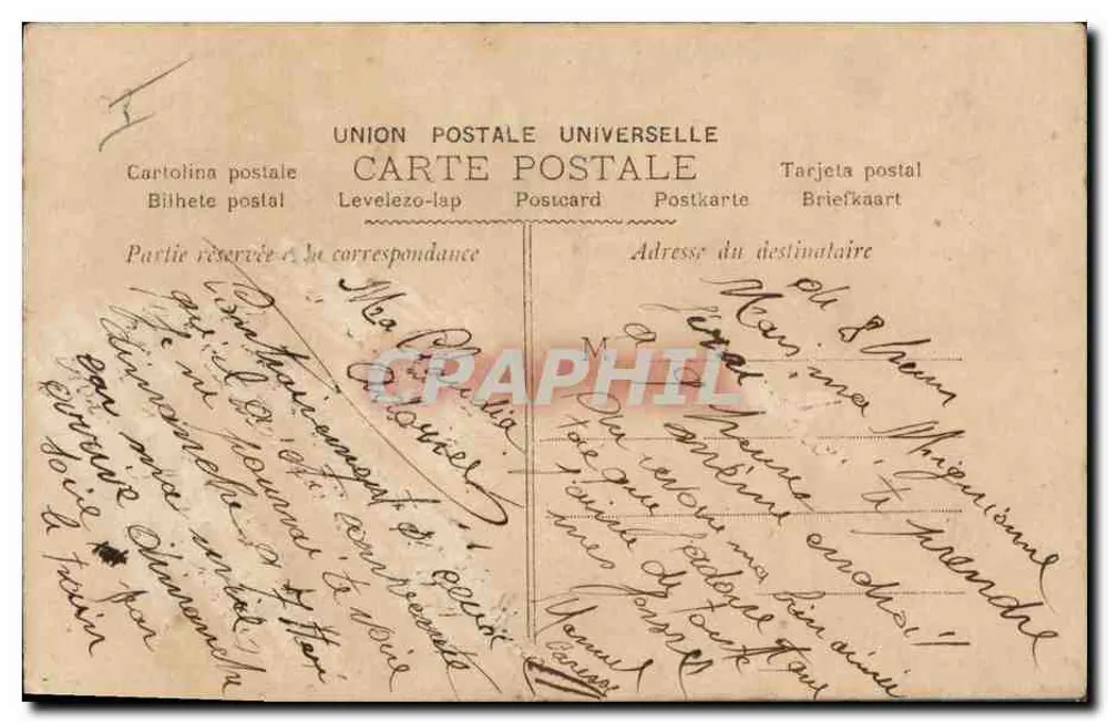 Paar in Ballkleidung — romantische Szene — unbekannter Verlag, Nr. 726 - Rückseite