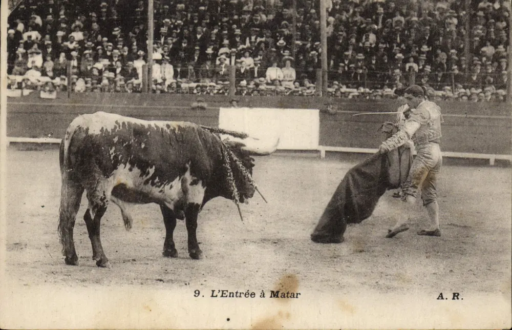Entrada para Matar — cena de tauromaquia — A.R. n°9 - Frente