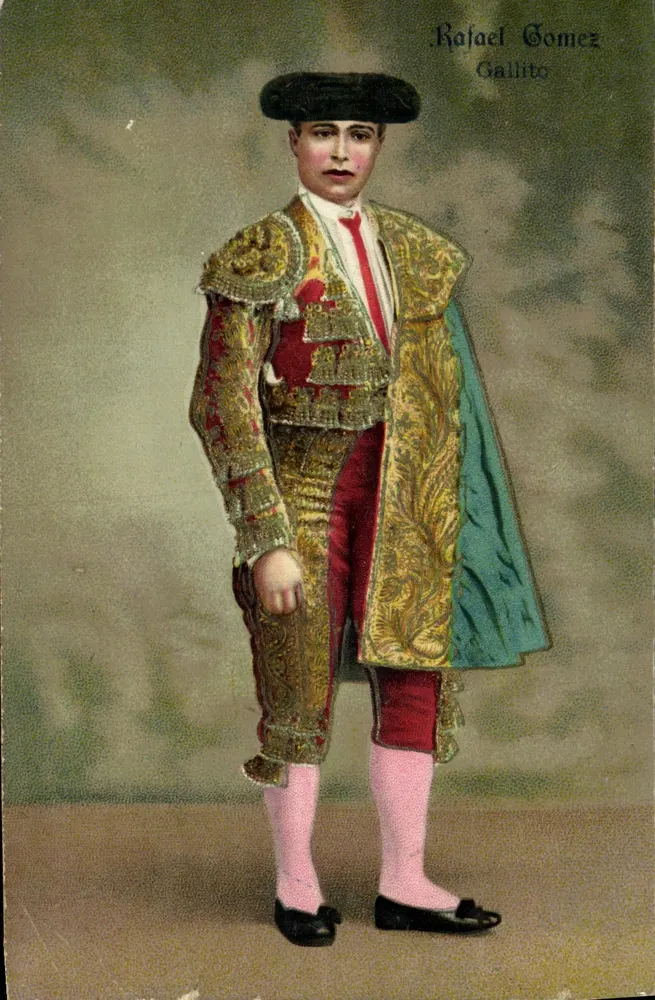 Rafael Gomez Gallito — torero en costume de faena — éditeur non visible - Recto