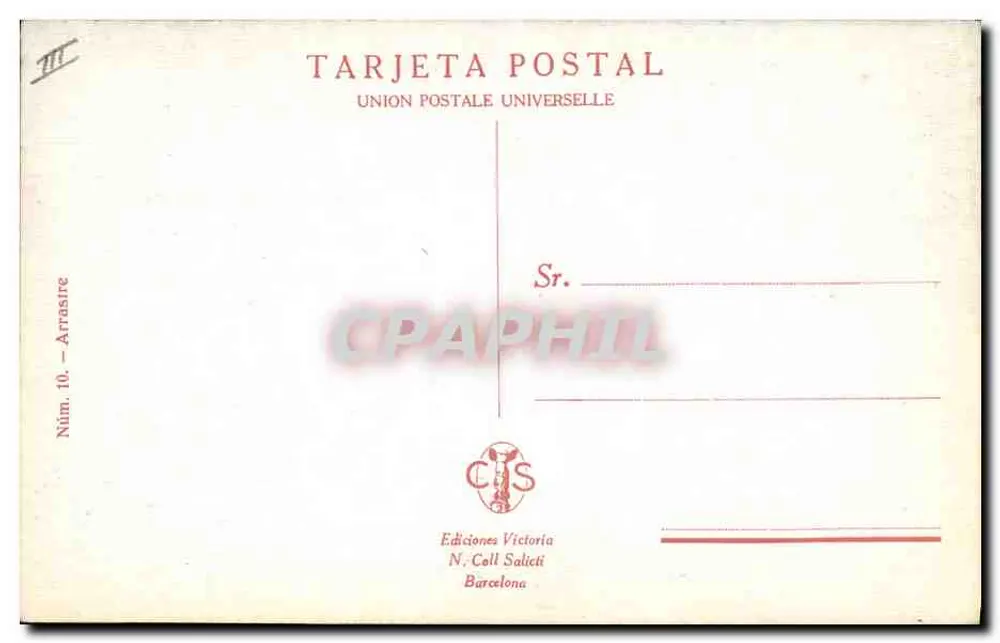 Corrida de touros — cena de luta — Edições Victoria, N. Coll Salicti, Barcelona - Verso
