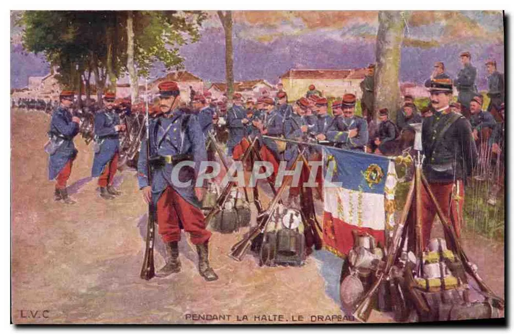 Durante a guerra. A bandeira — L.V.C. — Série A N°2 - Frente