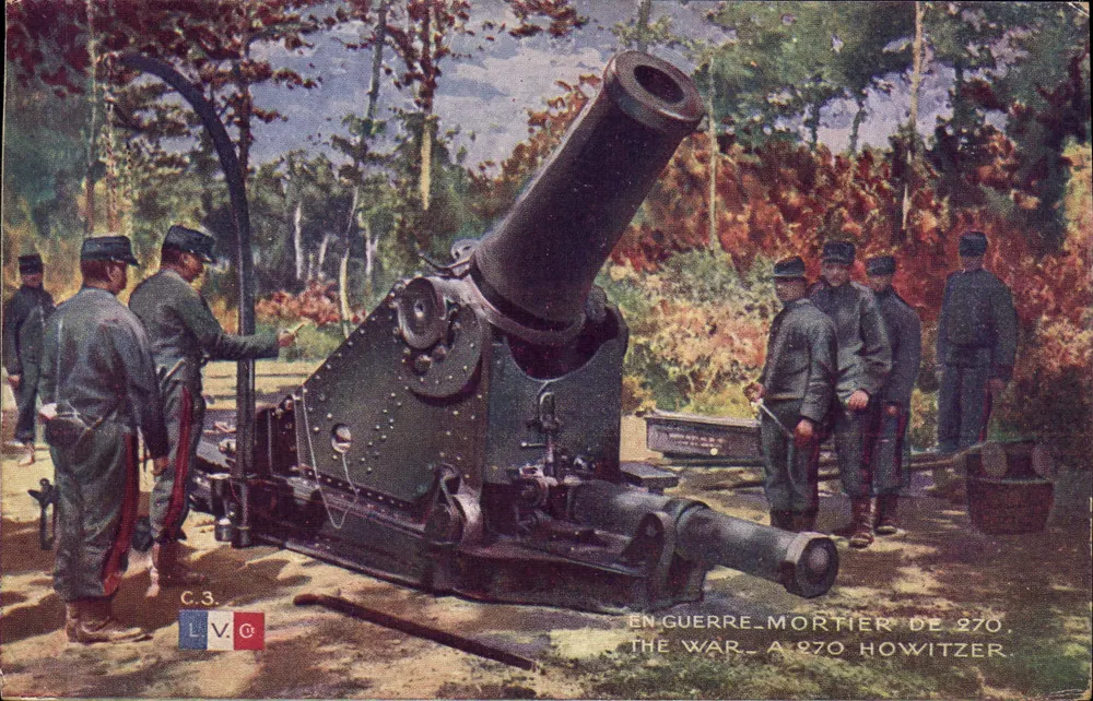 Canhão de campanha — Mortar de 270 — editor L.V.C. n° C.3 - Frente
