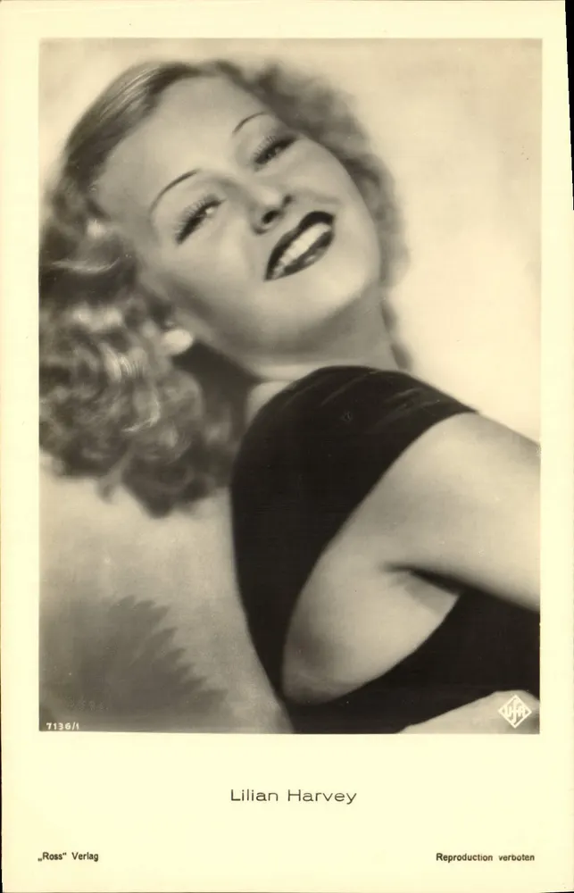 Liliane Harvey — portret — "Ross" Verlag, nr 7136/1 - Awers