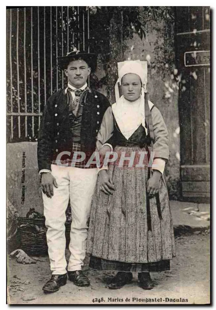 Casados de Pieugastel-Daculas — Coleção Villard, Quimper — n° 4248 - Frente