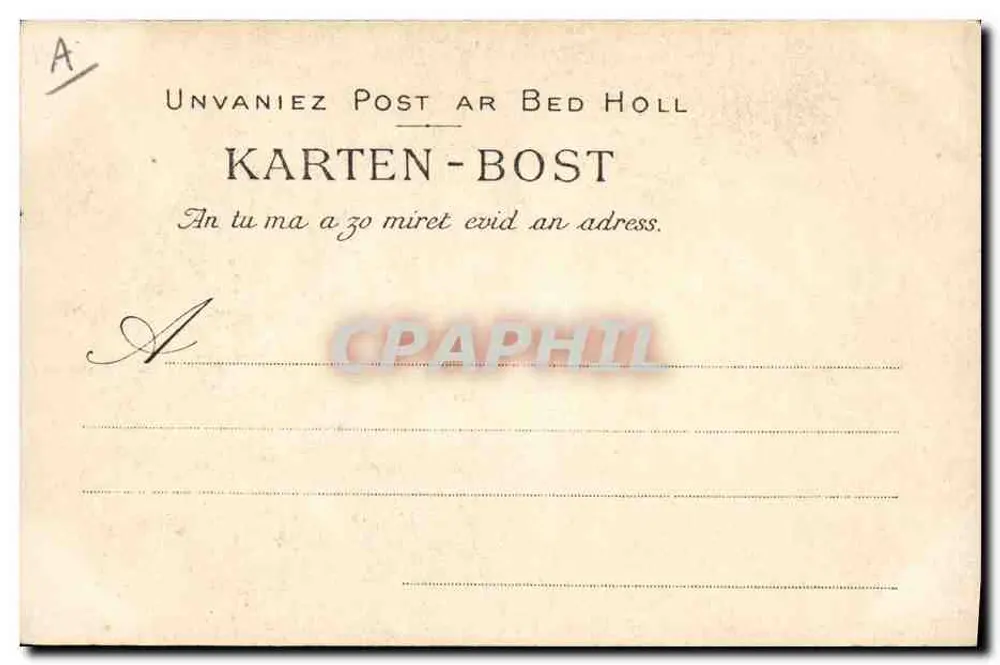 Mädchen aus den Landes — Kleidung des Cap — La Pointe du Raz — Sammlung Yulzann, Quimper - Rückseite