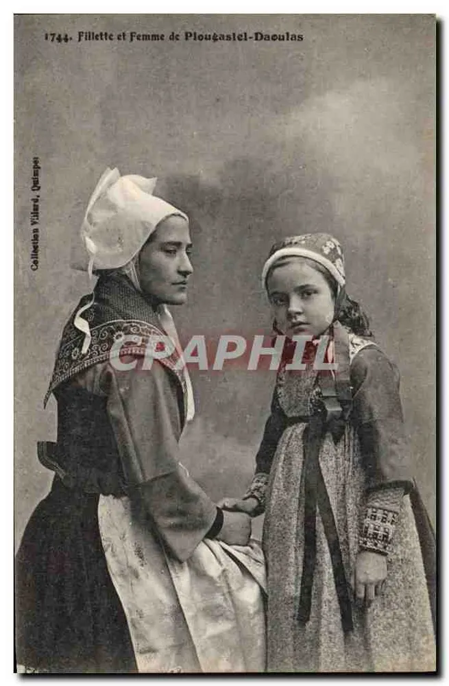 Fillette et Femme de Plougasnel-Daoulas — Collection Villers, Quimper — n° 1744 - Vorderseite