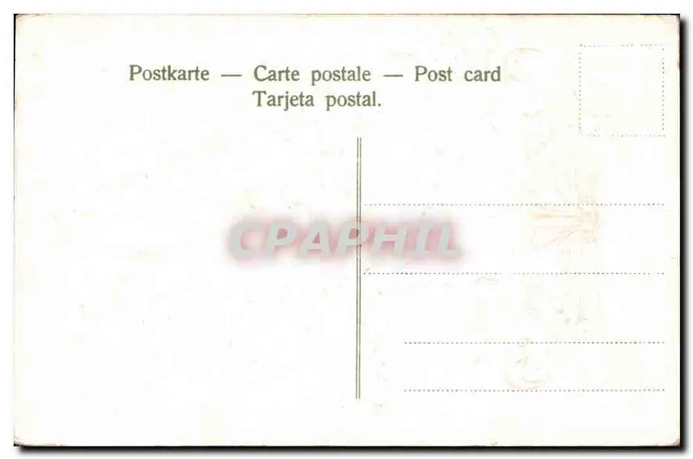 Violes em um vaso — ilustração — editor desconhecido - Verso