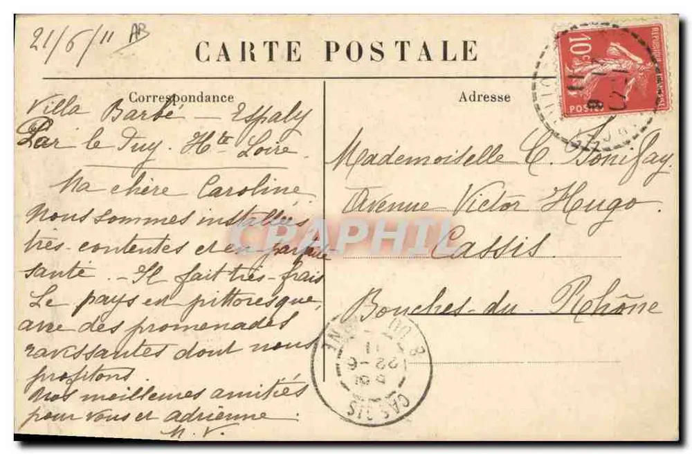 A Vale de Arguillie — vista panorâmica — DENTELLE DU PUY - Verso