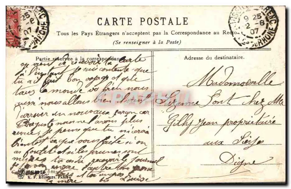 Flores e suas qualidades — K.F. Editores, Paris — n° 863 - Verso