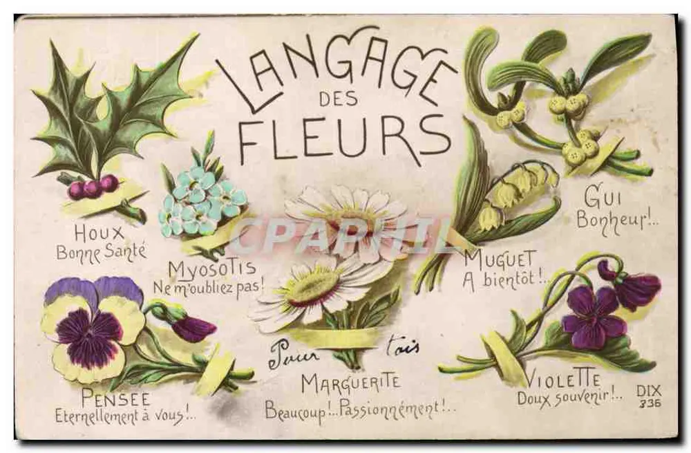 Linguagem das Flores — DIX 336 — Editor desconhecido - Frente