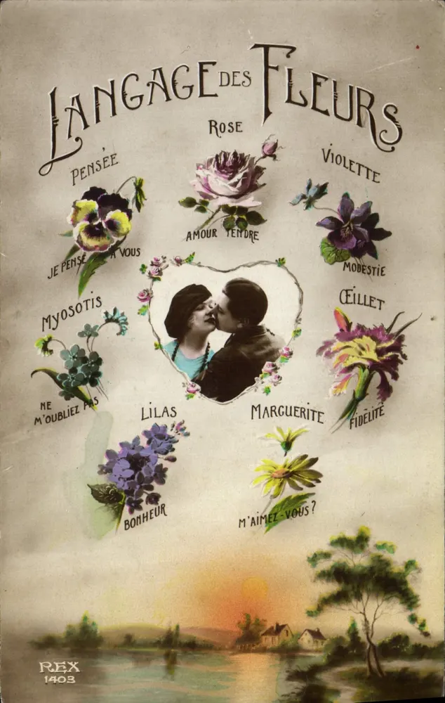 Lenguaje de las Flores — REX 1403 - Anverso