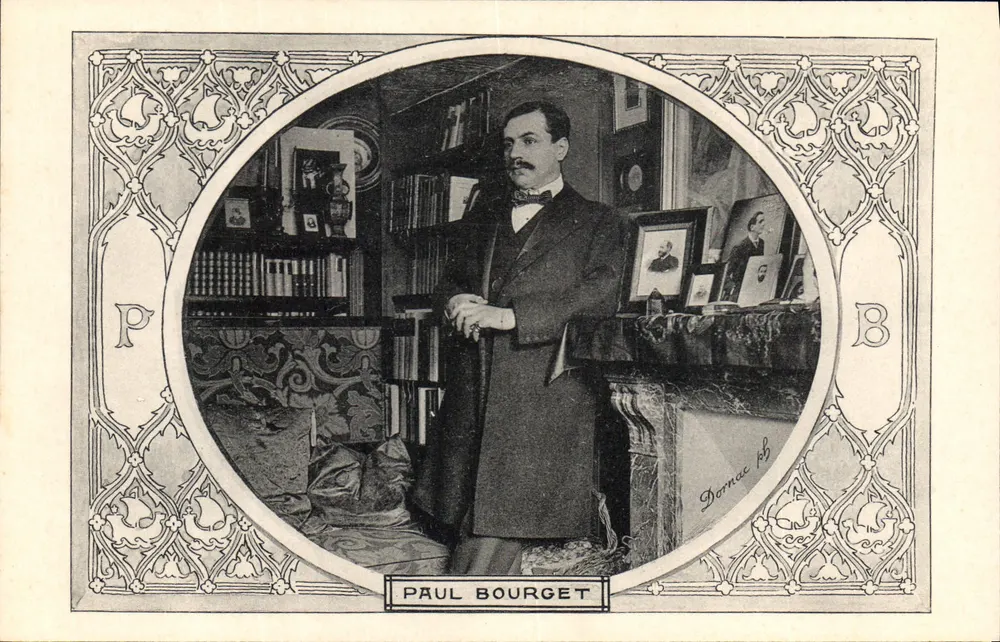 Paul Bourget — retrato em seu escritório — editor Les Annales Politiques et Littéraires - Frente
