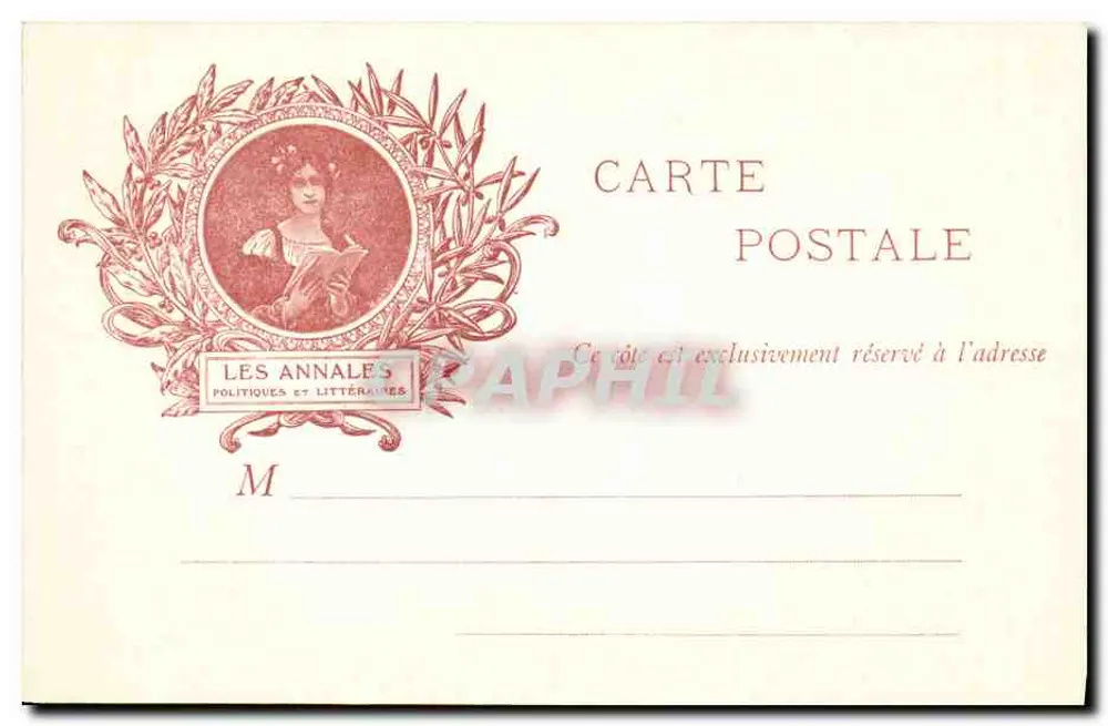 Sr. e Sra. A. Dorchain — retrato em um interior decorado — Les Annales Politiques et Littéraires - Verso