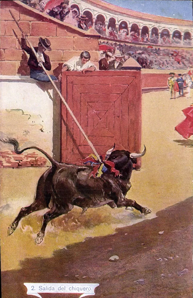 Ausgang aus dem Corral — 2. Salida del chiquero — Serie 1050 - Vorderseite