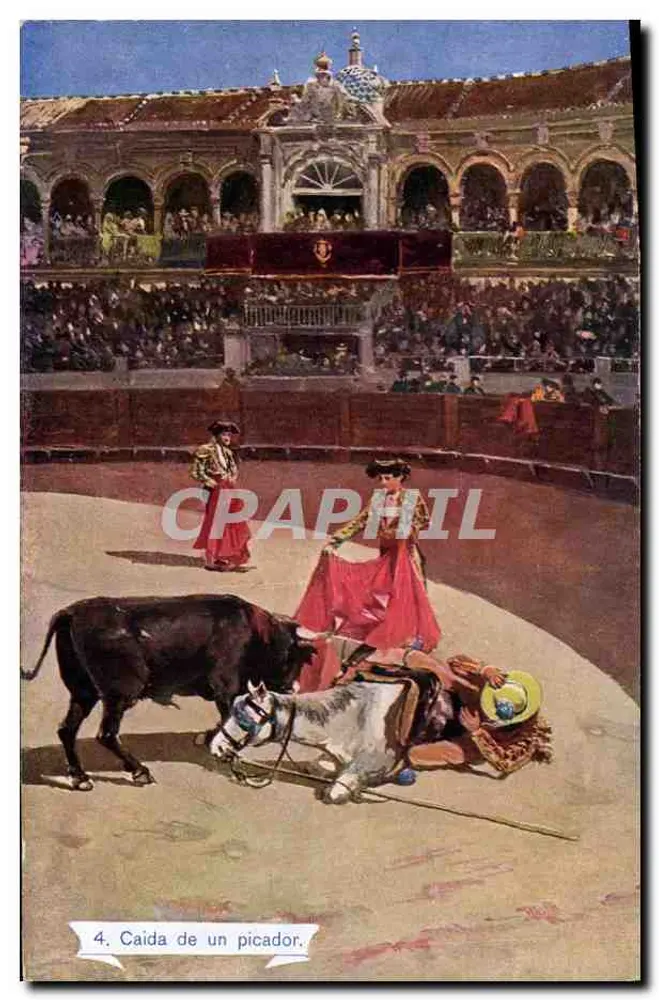 Sturz eines Picadors — Serie 1059, Nr. 4 — Verlag nicht sichtbar - Vorderseite