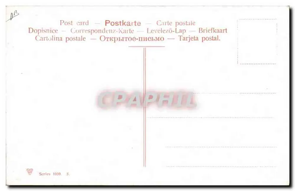 Capeo à la alimon — Série 1059, n°8 — Editor não visível - Verso