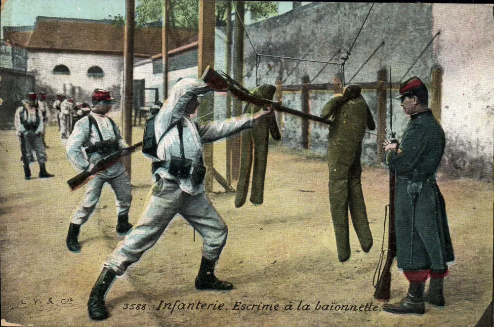 Infanterie. Schwerterkampf mit Lanze — L.Y. & Cie, n° 3588 - Vorderseite