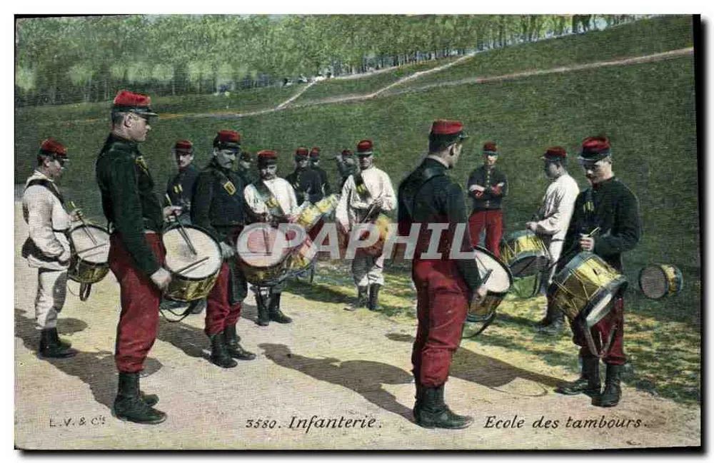 Schule der Trommler — Infanterie — L.V. & Cie, Nr. 3580 - Vorderseite