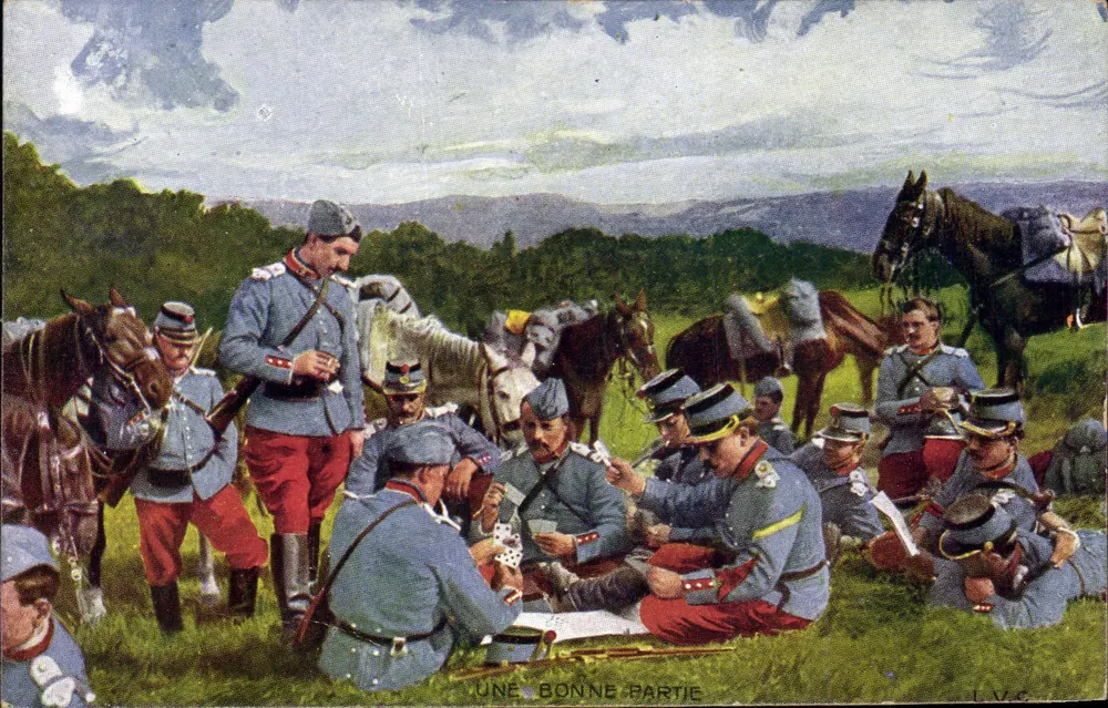 Soldaten in Felduniform — Ein gutes Spiel — L.V.C. n°3 - Vorderseite